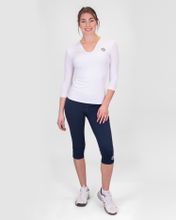 Футболка женская Crew с V-образным вырезом и рукавом 3/4