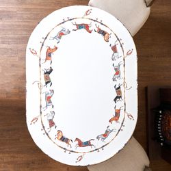 СКАТЕРТЬ ОВАЛЬНАЯ "PASSAGE"140Х180СМ ,БЕЛЫЙ, 100% ХЛОПОК,ТВИЛ, ПРОПИТКА