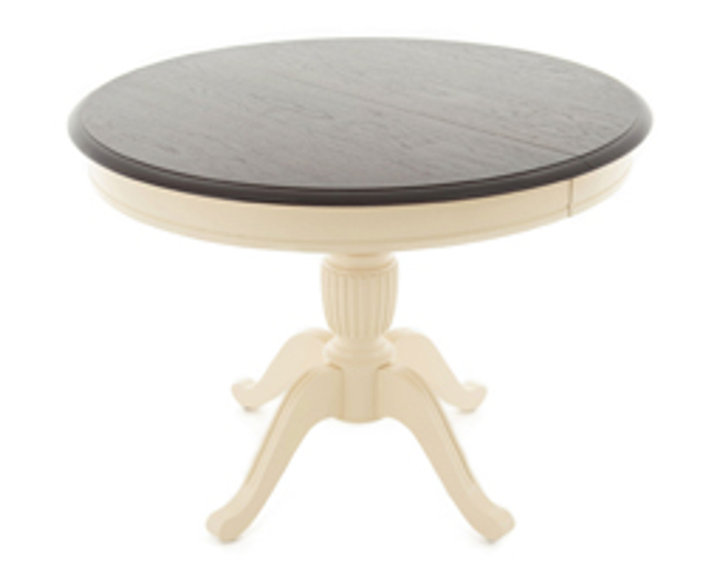 Стол Аврора Леонардо D100, Темный орех/Слоновая кость