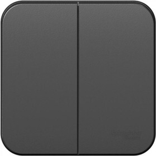 Выключатель 2-кл. ОП Blanca 10А IP20 250В с изолир. пластиной антрацит