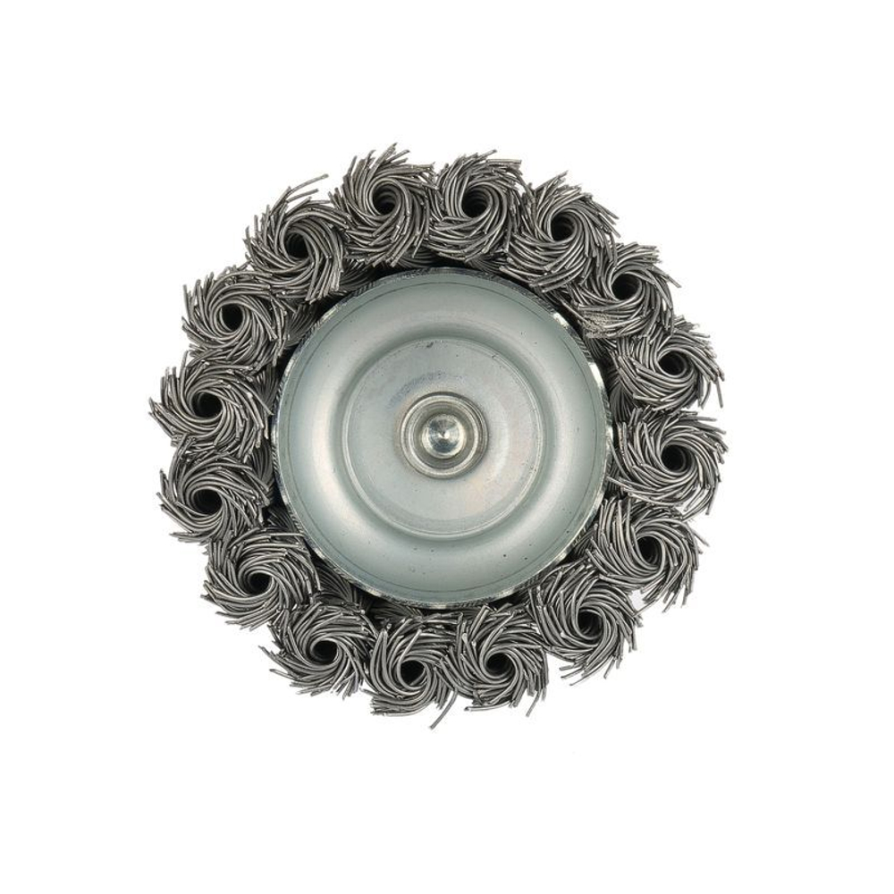 Щетка чашечная 75 мм для дрели, проволока сталь крученая Yoko