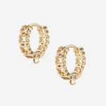 Швензы-кольца "Клевер" 14*4мм, позолота