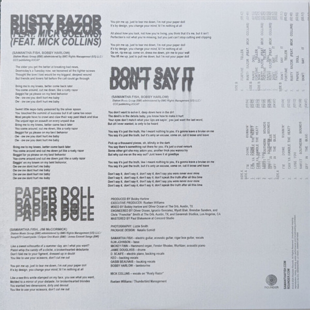 Samantha Fish / Paper Doll (Limited Edition)(Clear Vinyl)(LP)