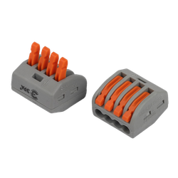 Клемма ЭРА NO-225-347 универсальная 222-414 с рычагами 4-проводная 0.08-2.5/4 мм2 (упаковка 50 шт.)