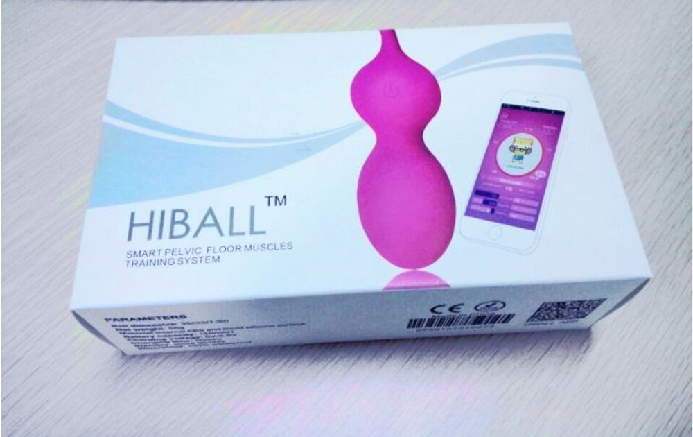 Вагинальный шарик-тренажер HiBall-1, совместимый с гаджетами iOs и Android (Цвет: розовый)