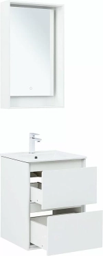 Тумба с раковиной Aquanet Милан 336366/303190 50 белый глянец