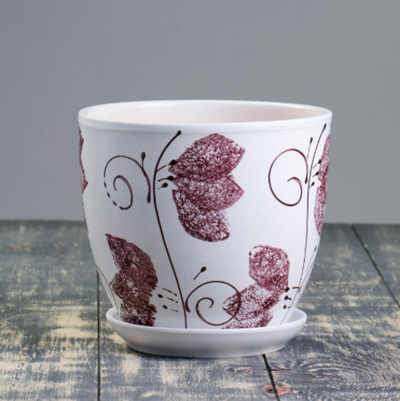 Горшок цветочный Лазурит сиреневый 2,5л с подставкой