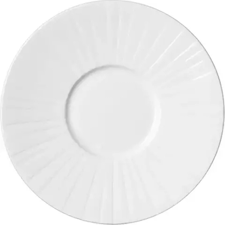 Тарелка «Алина» мелкая с бортом фарфор D=28,5/11,5см белый