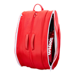 Сумка для падел Wilson Red Padel Tour 2025, термокарманы и вентиляция