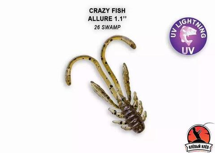ALLURE 1,1"  46-27-26-6 Силиконовые приманки Crazy Fish