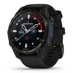 Умные часы Garmin Descent MK3i - 43 мм Титан Carbon Grey DLC с черным силиконовым ремешком