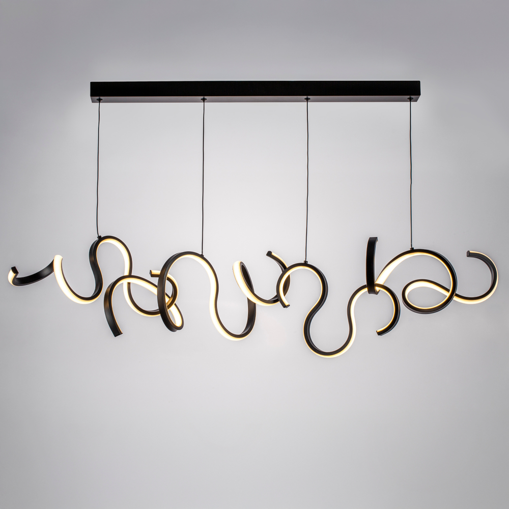 637117 Люстра CORINTO 60W LED 2380LM ЧЕРНЫЙ 3000K