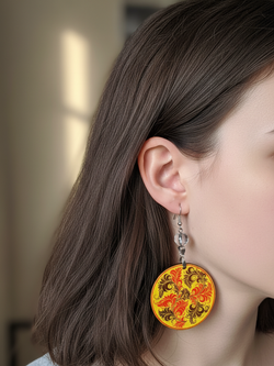 Серьги под хохлому