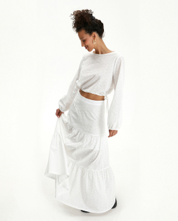 Юбка с ярусами из итальянского шитья