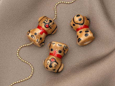 Бусина "Собачка" 20мм, керамика