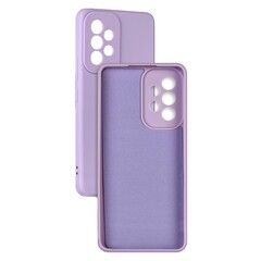 Силиконовый чехол Silicone Cover с защитой камеры для Samsung Galaxy A53 (Сиреневый)