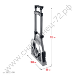 STAYER PROTruck до 90кг, каркас из стали, платформа из алюминия, платформа 39х28см, колёса d13см, вес 4 кг, складная хозяйственная тележка (38755-90)