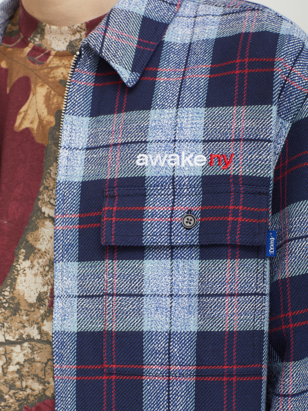 Мужская Рубашка Flannel Zip