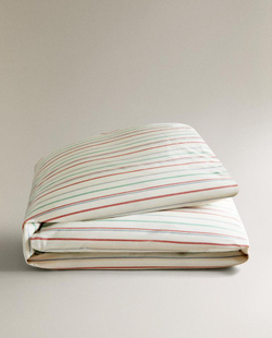 ZARA HOME ДЕТСКИЙ ПОДОДЕЯЛЬНИК В ПОЛОСКУ, РАЗНОЦВЕТНЫЙ