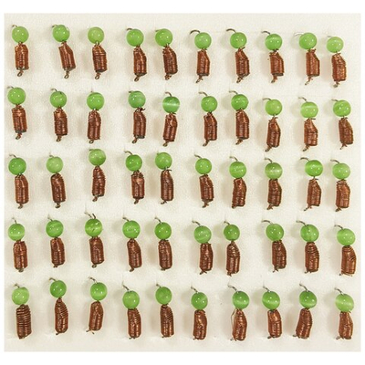 Мормышки Ручейник d 3мм. 0.65гр. Вольфрам. Кошачий глаз (набор 10 штук)