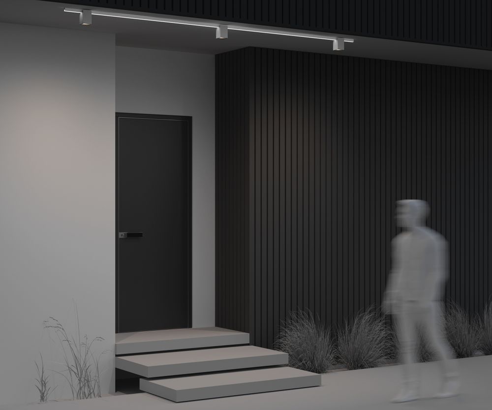 Трековый однофазный уличный светодиодный светильник Maytoni Elasity IP   O-TR01-3-S-16WW3K