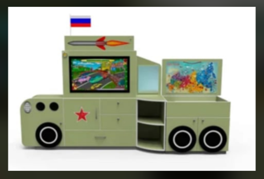 Профессиональный интерактивный логопедический комплекс AVKompleks Logo 37 в форме военной машины «Катюша»