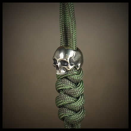 Темлячная бусина "Черепок" для ножей , мельхиор