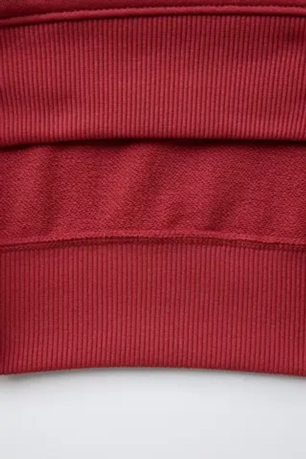 ZARA ХУДИ С НАШИВКОЙ, КРАСНЫЙ