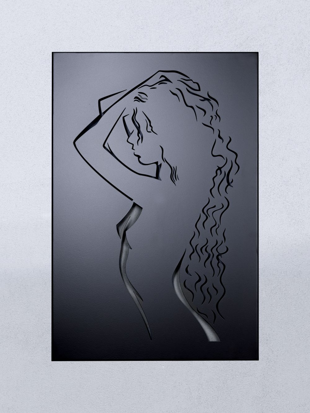 Панно на стену из металла Девушка 60х40 см