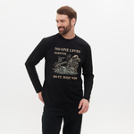 Лонгслив NO ONE LIVES FOREVER, черный