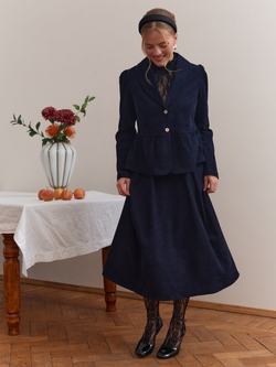 Юбка бохо вельветовая миди