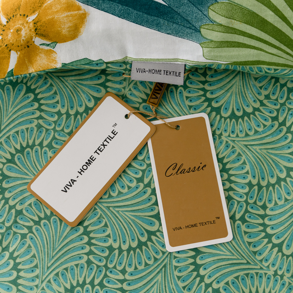 Комплект постельного белья Делюкс Сатин 100% хлопок на резинке LR449