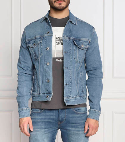 джинсовая куртка pinner Pepe Jeans London - голубой(PM402465HQ0)