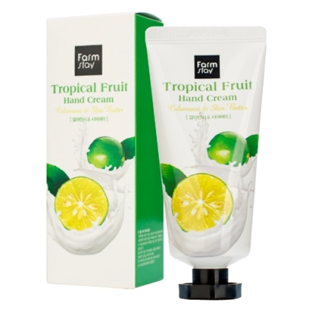Крем для рук Тропические фрукты с экстрактом каламанси и маслом ши FarmStay Tropical Fruit Hand Cream Calamansi & Shea Butter