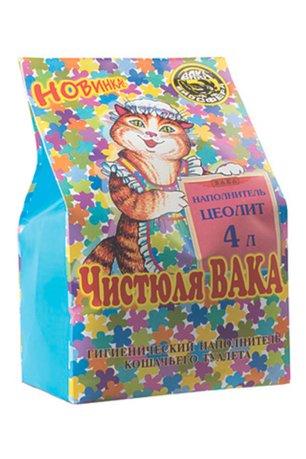 Наполнитель "Чистюля ВАКА" Цеолит 4л бумажный пакет