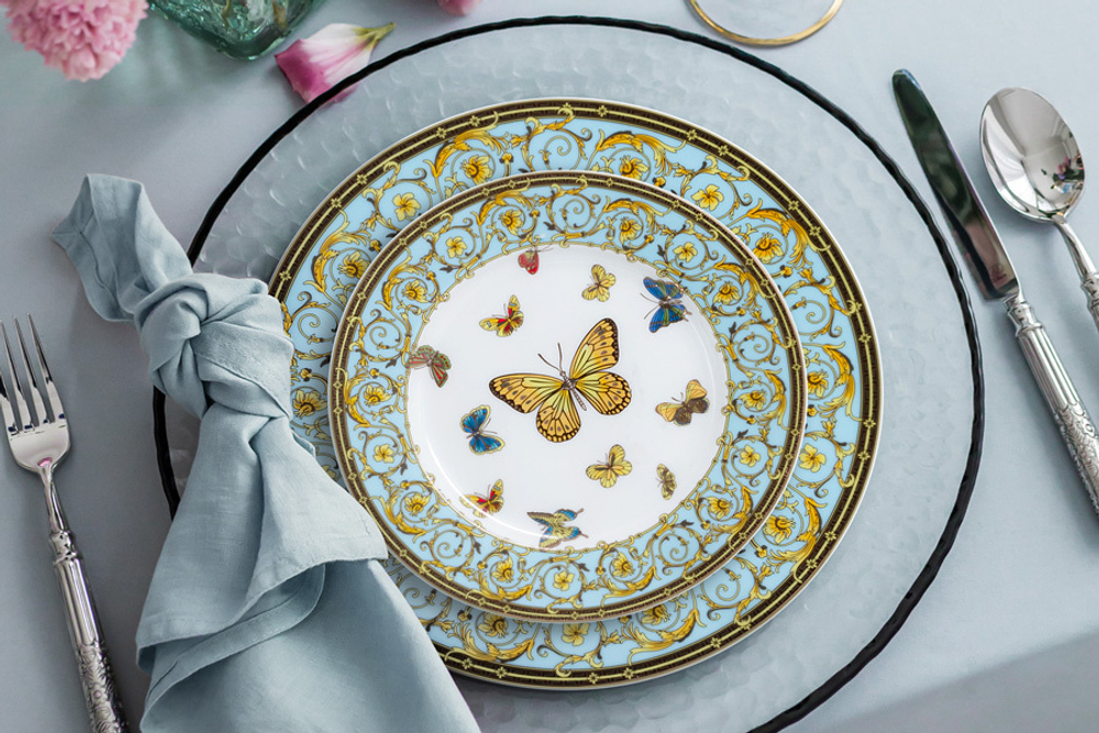 Обеденный сервиз 50 предметов на 12 персон Anna Lafarg Emily Бабочки