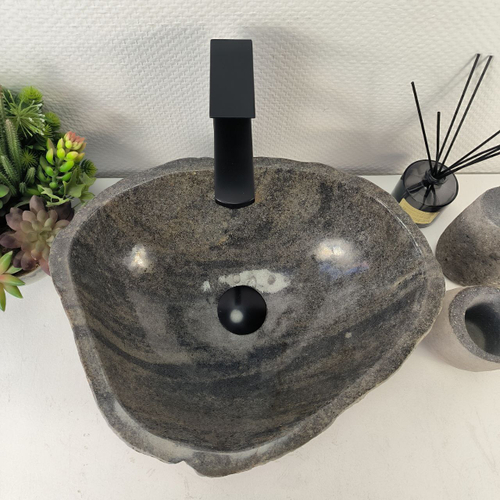Раковина из речного камня RS-65438 45*36*15 0856
