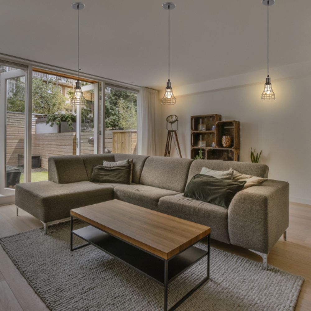 Светильник подвесной ЭРА PL10 BK под лампу E27 высота плафона 200мм подвеса 800мм черный