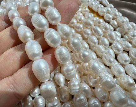 Жемчуг рис натуральный, 7,3-8мм, 4А