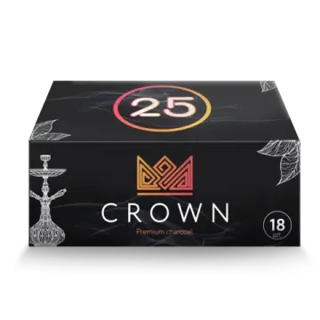 Уголь для кальяна Crown 25 мм — 0.250 кг
