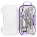 Готовальня BRAUBERG SCHOOL KIT, 11 предметов, циркуль 115 мм, циркуль 125 мм, чертежные принадлежности, лавандовый цвет, 210714