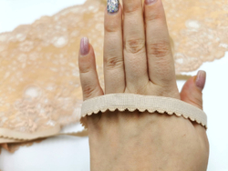 Отделочная резинка с фестонами, 12 мм, обжаренный миндаль (Арт: OTR605/12A-775), м