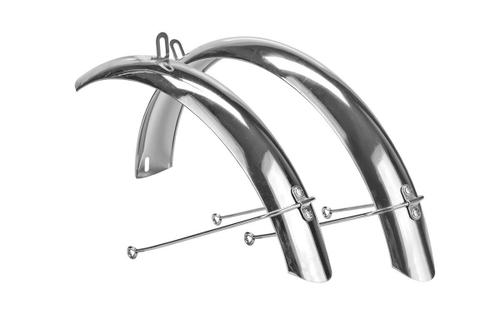 Крылья TRIX 20", комплект переднее/заднее, металлические, с "усами", хром HD-3