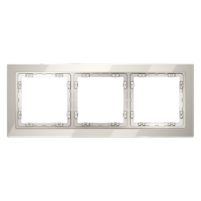 Рамка стеклянная VOLTUM S70 на 3 поста, (кашемир, стекло)