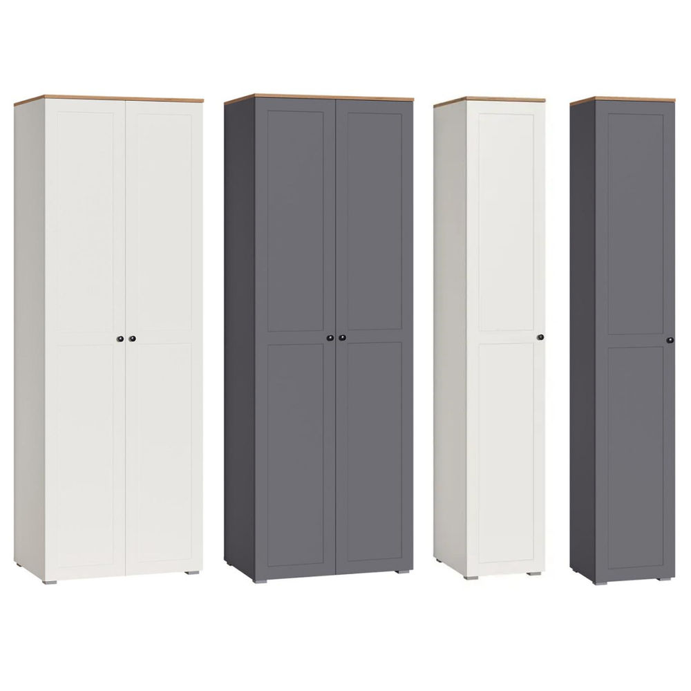 Шкаф Woodville Опра 16.307 белый PE шагрень, дуб золотой craft