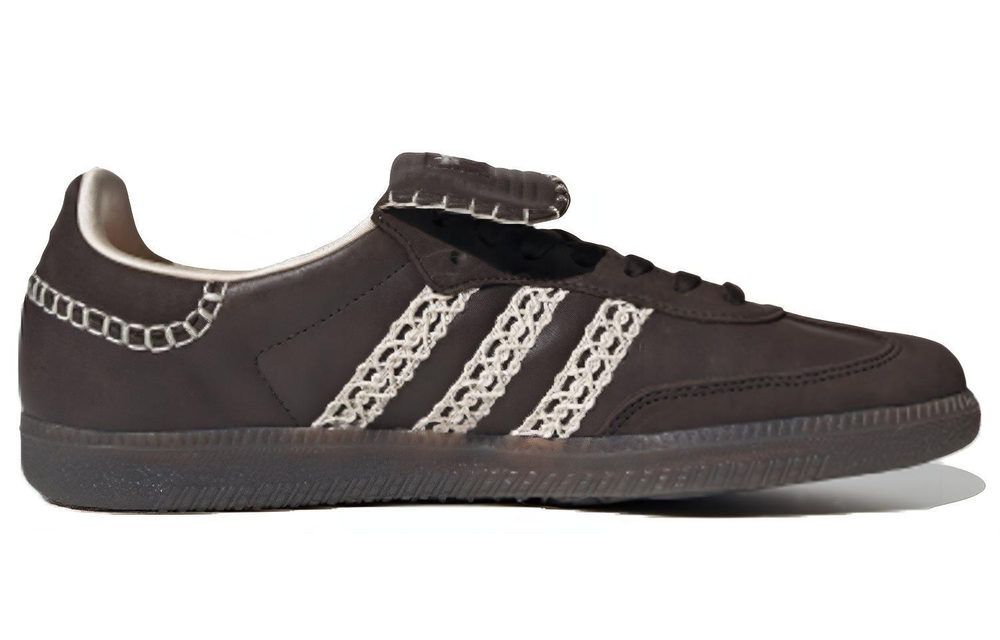 Wales Bonner x adidas originals Samba casual comfortable breathable low-top sneakers for men and women the same brown