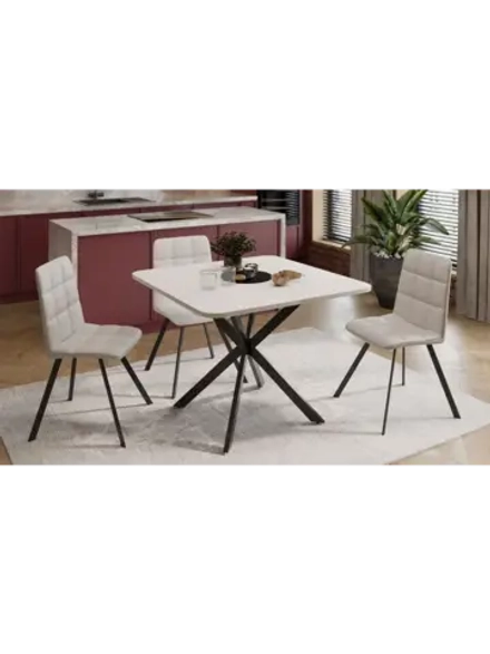 Стол кухонный Черный муар 100(131)х100х75 см