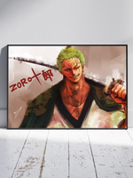 Постер плакат Охотник На Пиратов Рорено Зоро One Piece Ван Пис