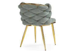 Стул на металлокаркасе Rendi light gray / gold