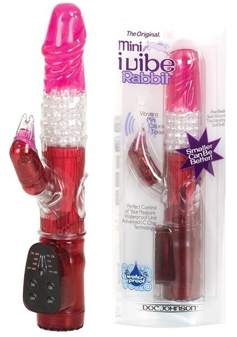 Вибратор MINI I-VIBE RABBIT с ротацией бусинок